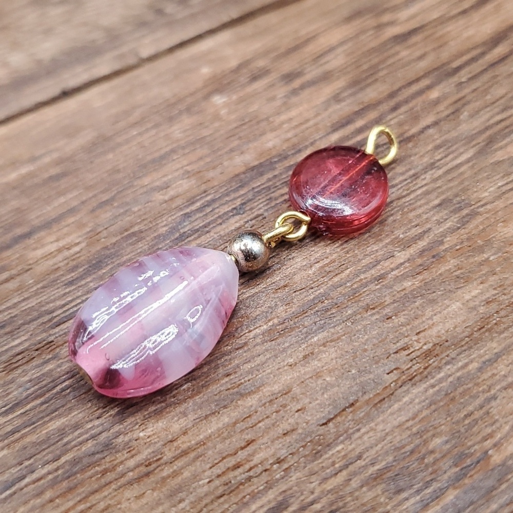 Lollipop‎ glass pink and violet red pendant